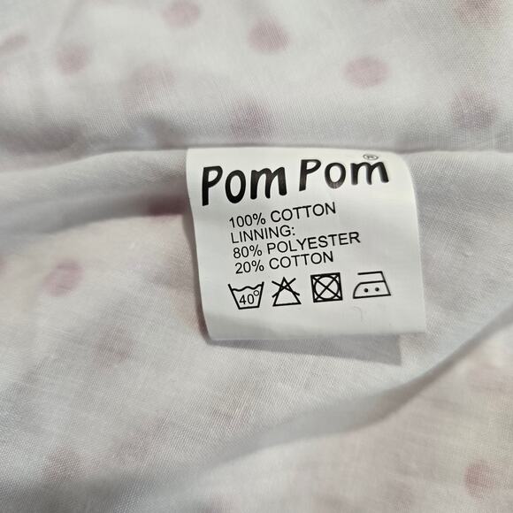 Pom Pom Red Polka Dot Dress Ruffles and Bows Girls Sz XL Girly - Picture 12 of 15